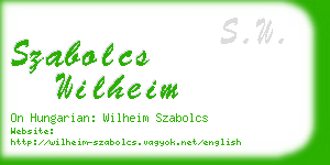 szabolcs wilheim business card